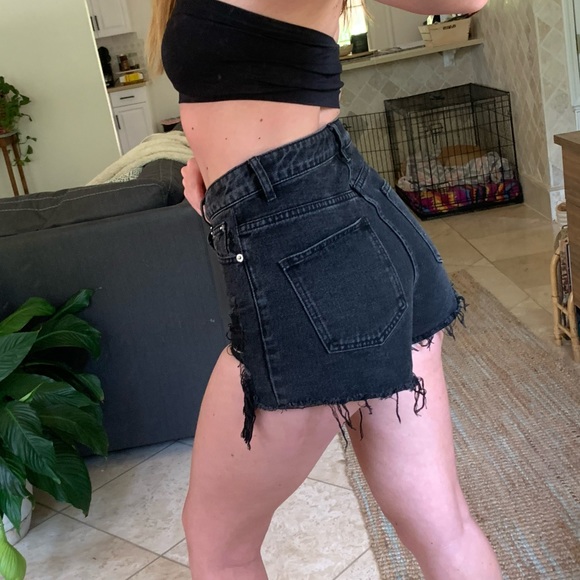 Adika High Waisted/Rise Distressed Denim Shorts - Picture 3 of 6